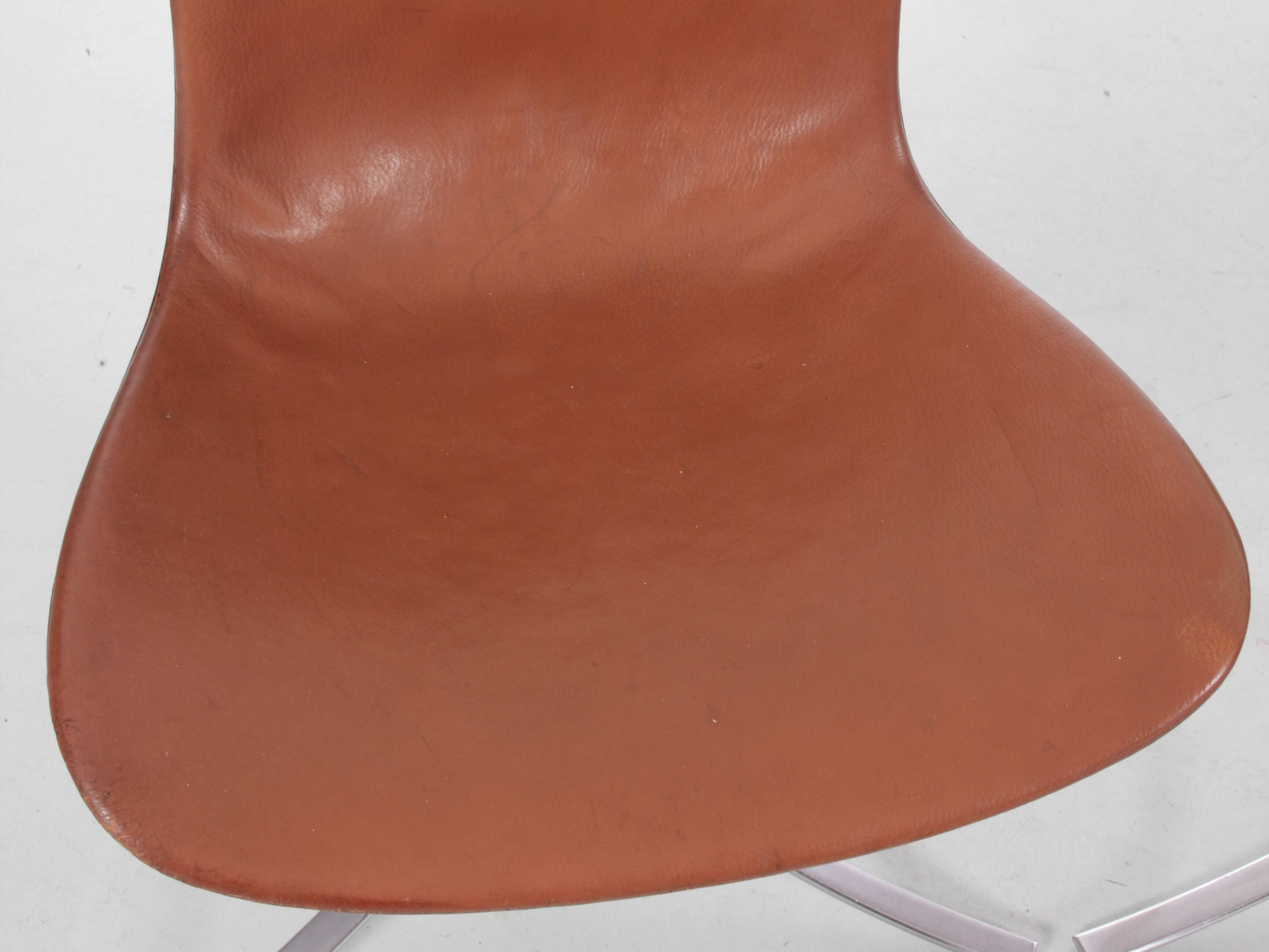 Set of 4 Scandinavian chairs model PK9 original edition K. Christiansen