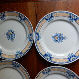 5 assiettes plates 1739 Rouen