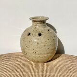 Vase boule pique fleurs en grès