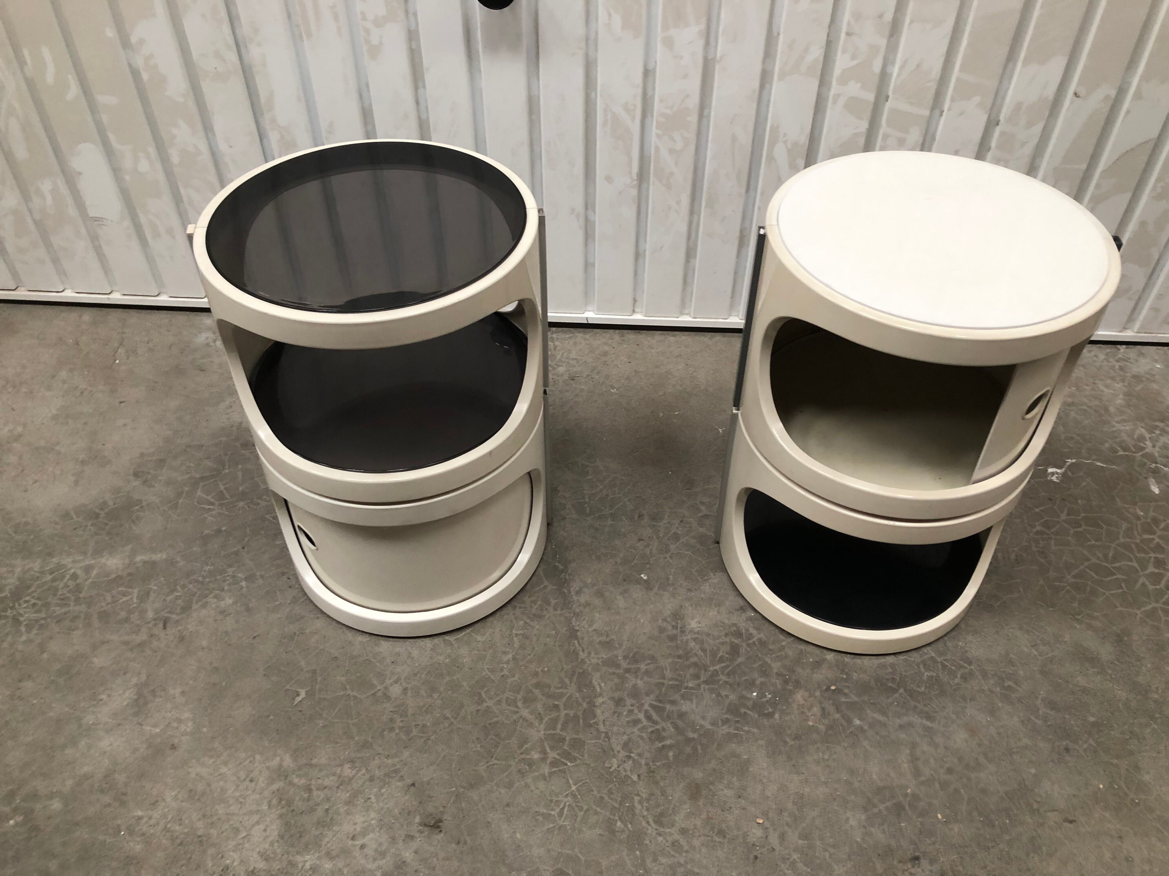 Pair of bedside tables 4 modules 1970