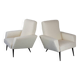 Paire de fauteuils 1960 bouclettes laine