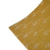Lampadaire vintage en métal doré avec abat-jour jaune