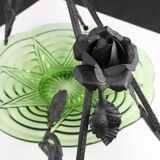 Glass and metal Art Deco Fruit Bowl, France 1920s