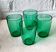 4 glasses 19 cl Retro emerald green tempered glass Arcoroc France