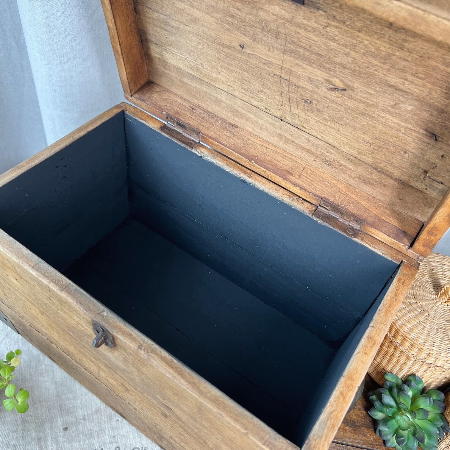 Raw wood tool box