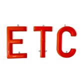 Lettres en plastique années 70 - ETC