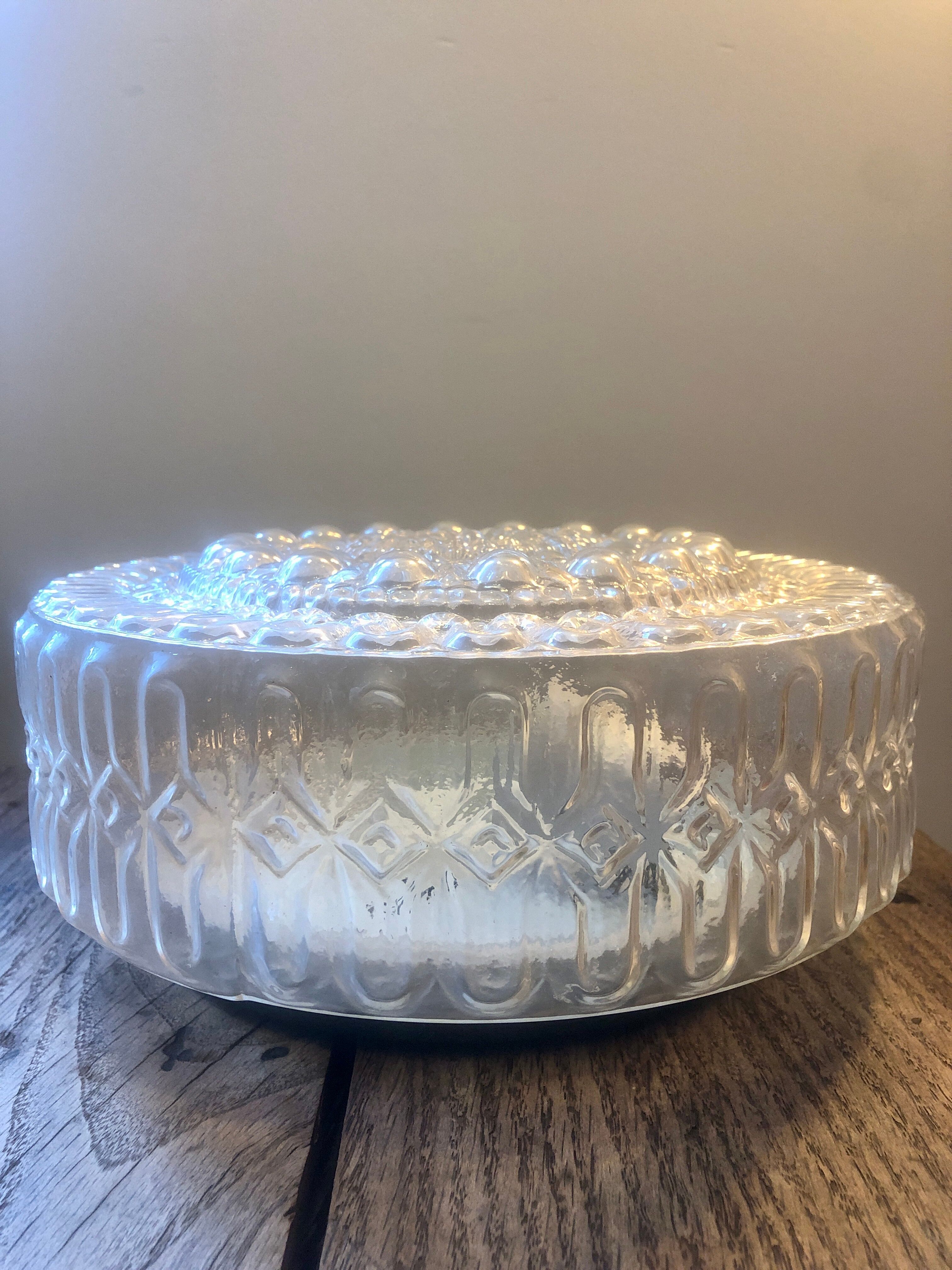 Cast glass ceiling lamp