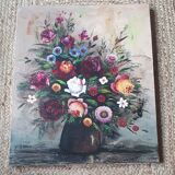 Painting bouquet of flowers