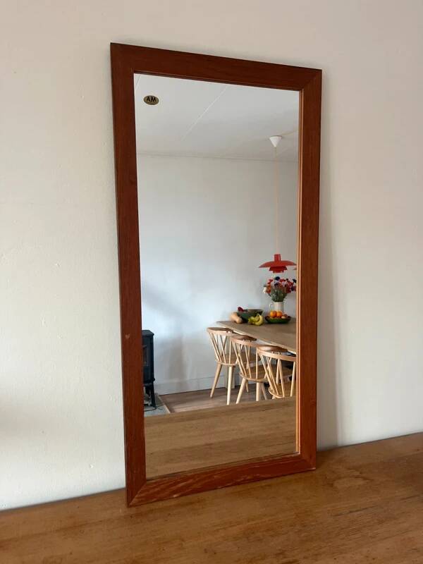 Vintage Danish teak mirror