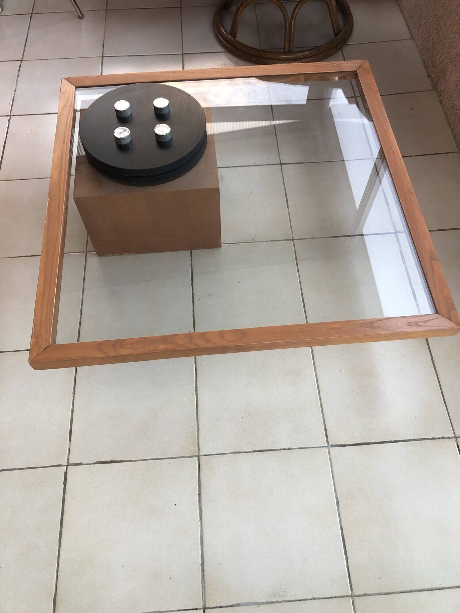 Roche Bobois coffee table designer Jp Cailleres with a rotating top.
