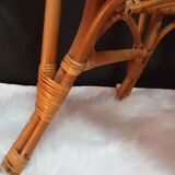 Ensemble de deux fauteuils vintage rotin déco bohème
