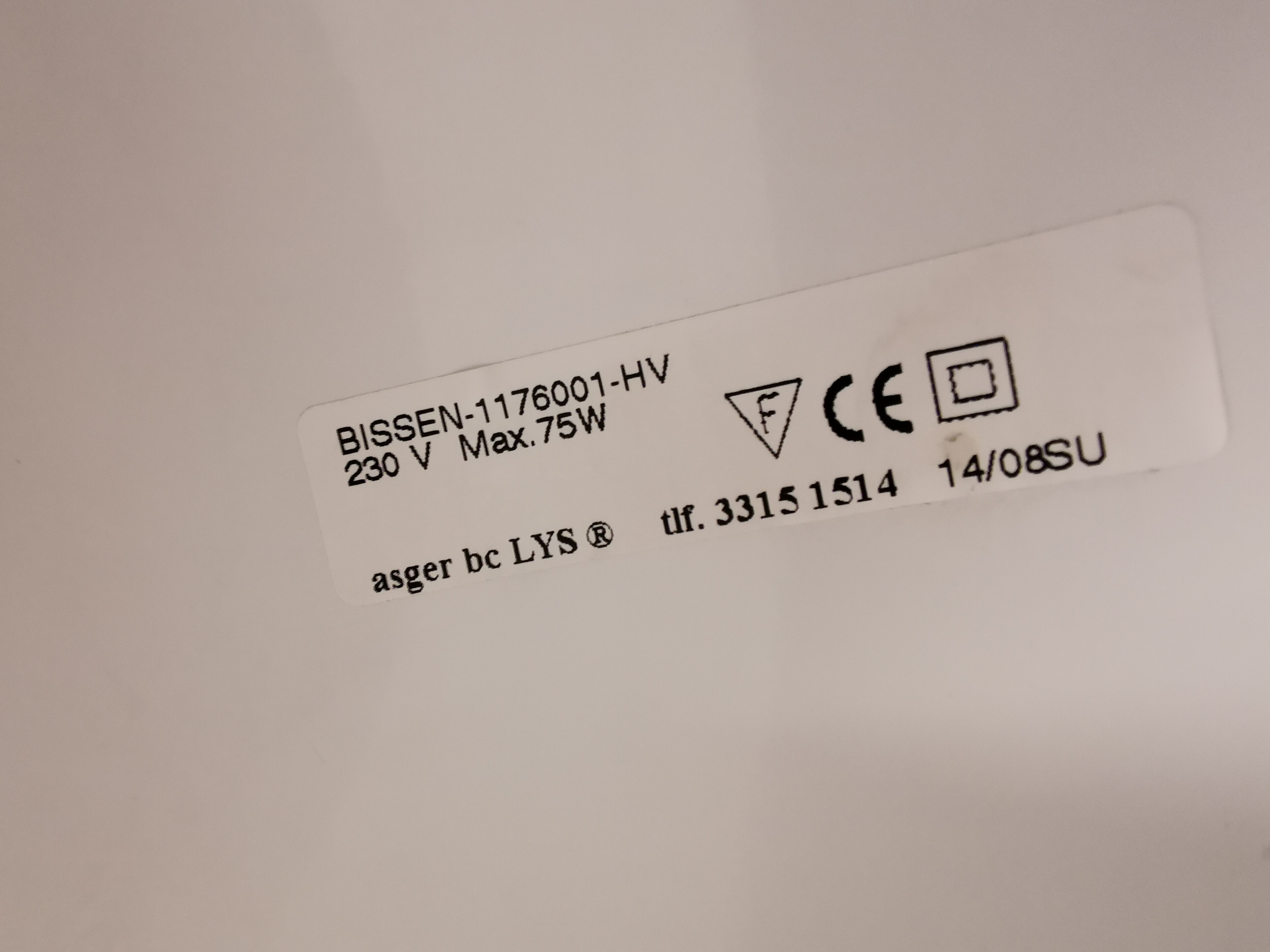 Danish design lamps, model "Bissen" by Asger Bay Christensen for his own company Asger BC lightning