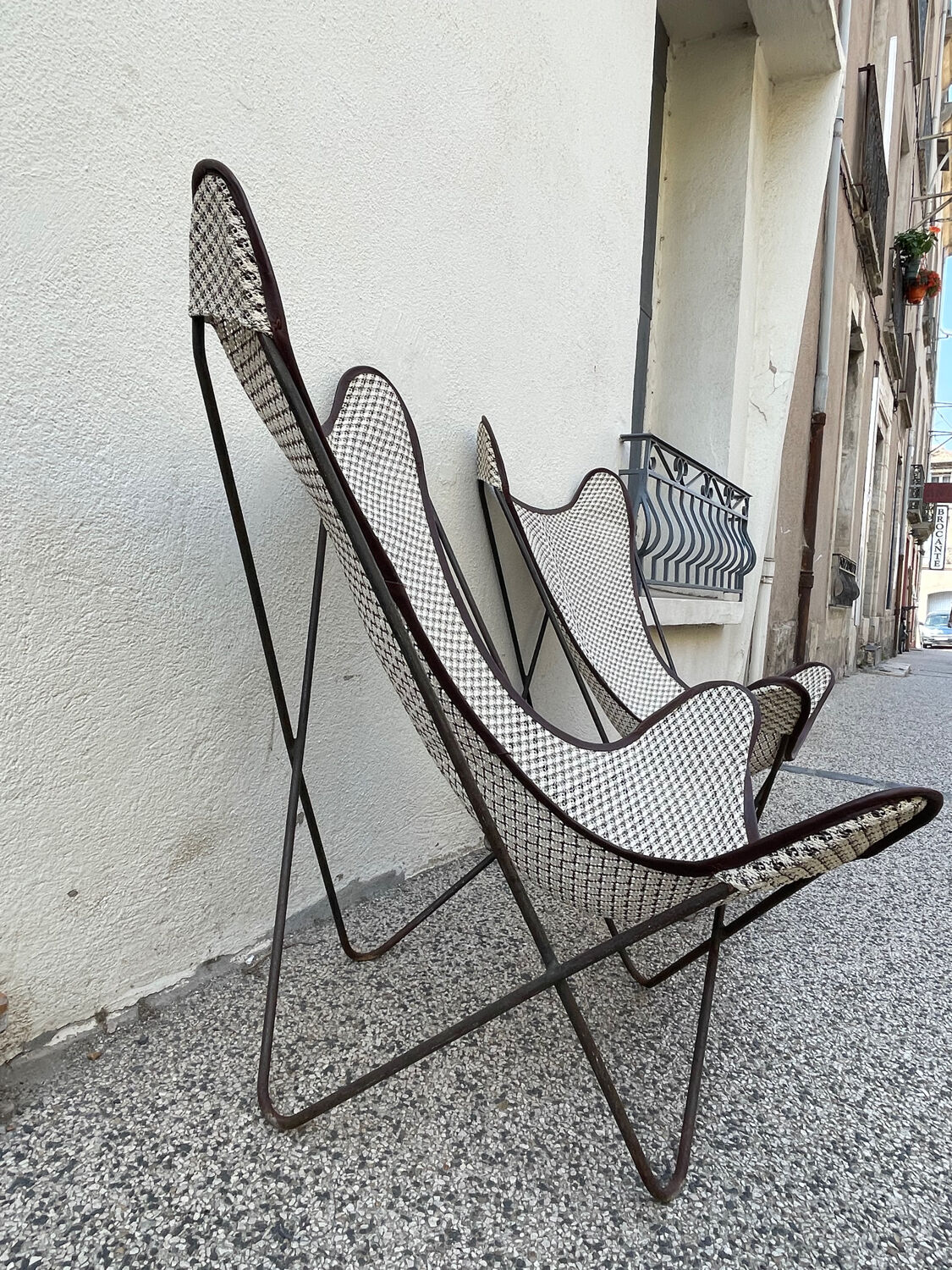 Paire de fauteuils butterfly 1960