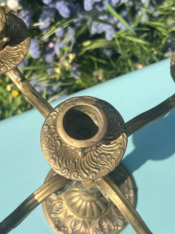 Antique Brass Candlestick – Louis XVI Style, 20th Century