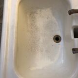 Antique washbasin on ceramic column