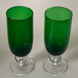 6 glasses on colored stems