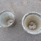 Pair of cement basins and tiles from the 50s