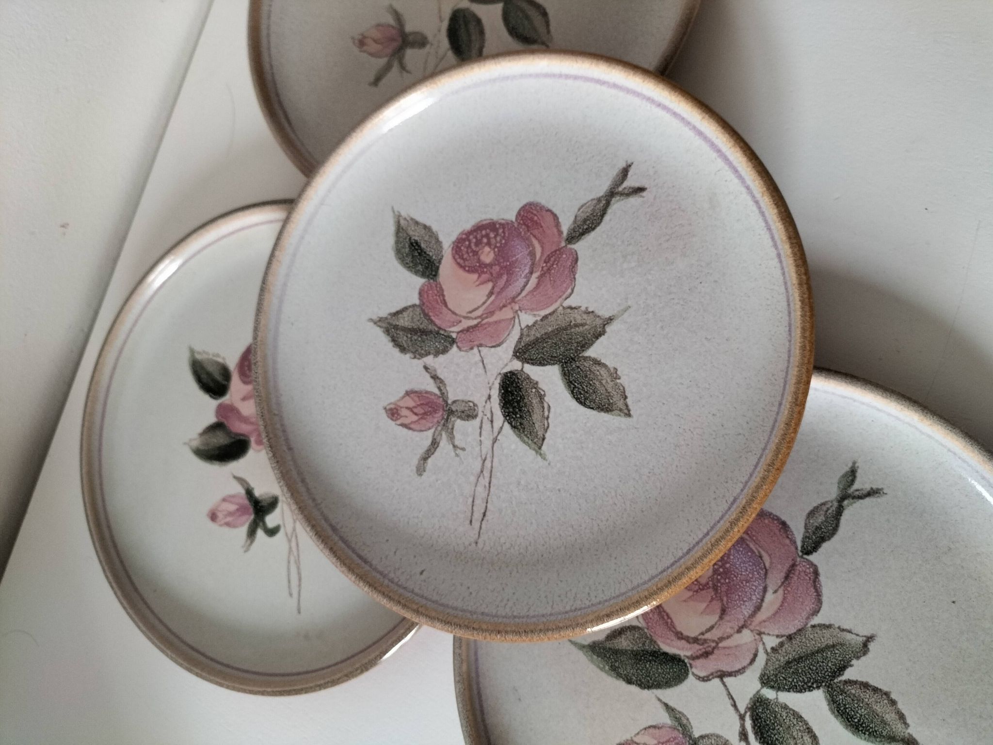 Set of 4 MBFA Pornic Rosita plates