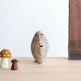 Mayan ceramic wall mask from Accolay, art brut, 1960s