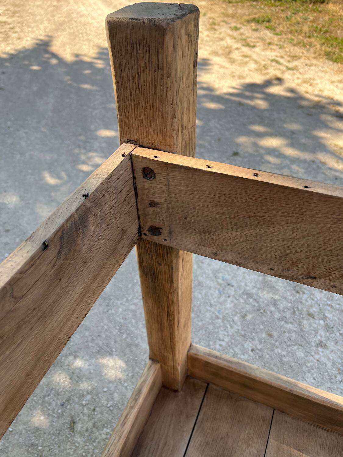 Small workbench made of solid oak