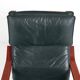 Vintage Scandinavian POÄNG armchair in black leather – IKEA, 1980s