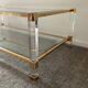 Vintage lucite and brass coffee table from the 70s