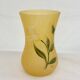 Glass paste vase, tried with flowers, signed "Lily"