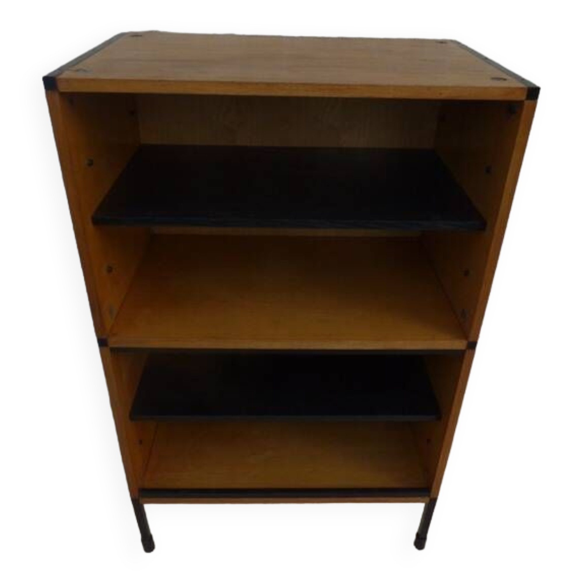 Meuble vintage avec étagères en bois et métal