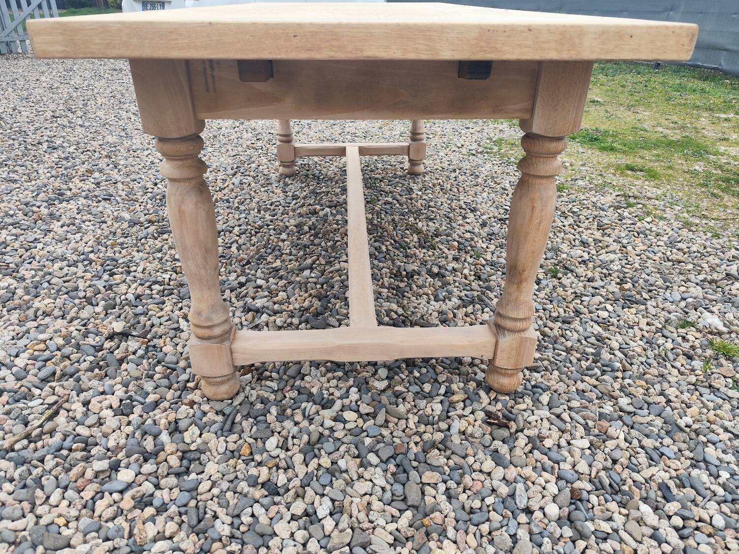 Farmhouse table with two extensions