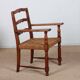 Paire de fauteuils en chêne et corde, travail français des années 1940