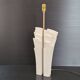 Vintage 1970s stone & brass lamp