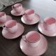 Powder pink cups and saucers
