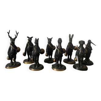 Bronze animal statuettes