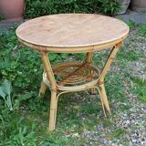 Lounge in rattan and bamboo