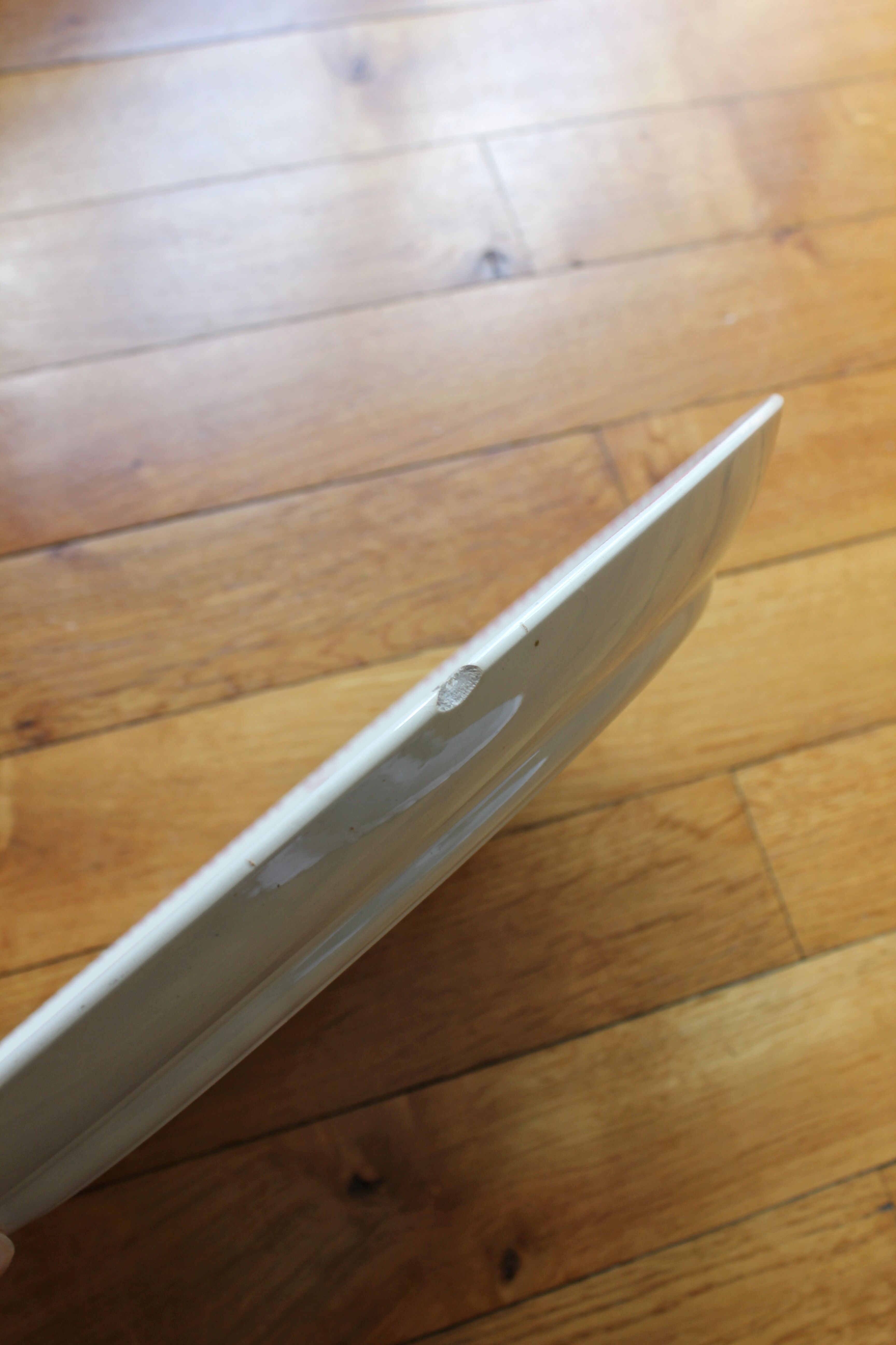 Oval flat in iron earth model "Fontanges" U&C Sarreguemines