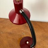 Burgundy red articulated desk lamp