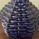 Vintage enameled ceramic lamp base from the 70s