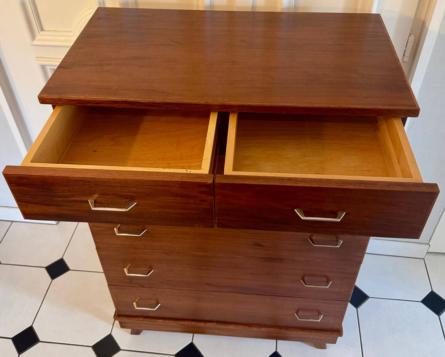 Vintage chiffonier with compass feet