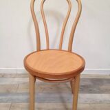 Pair of curved wooden bistro chairs