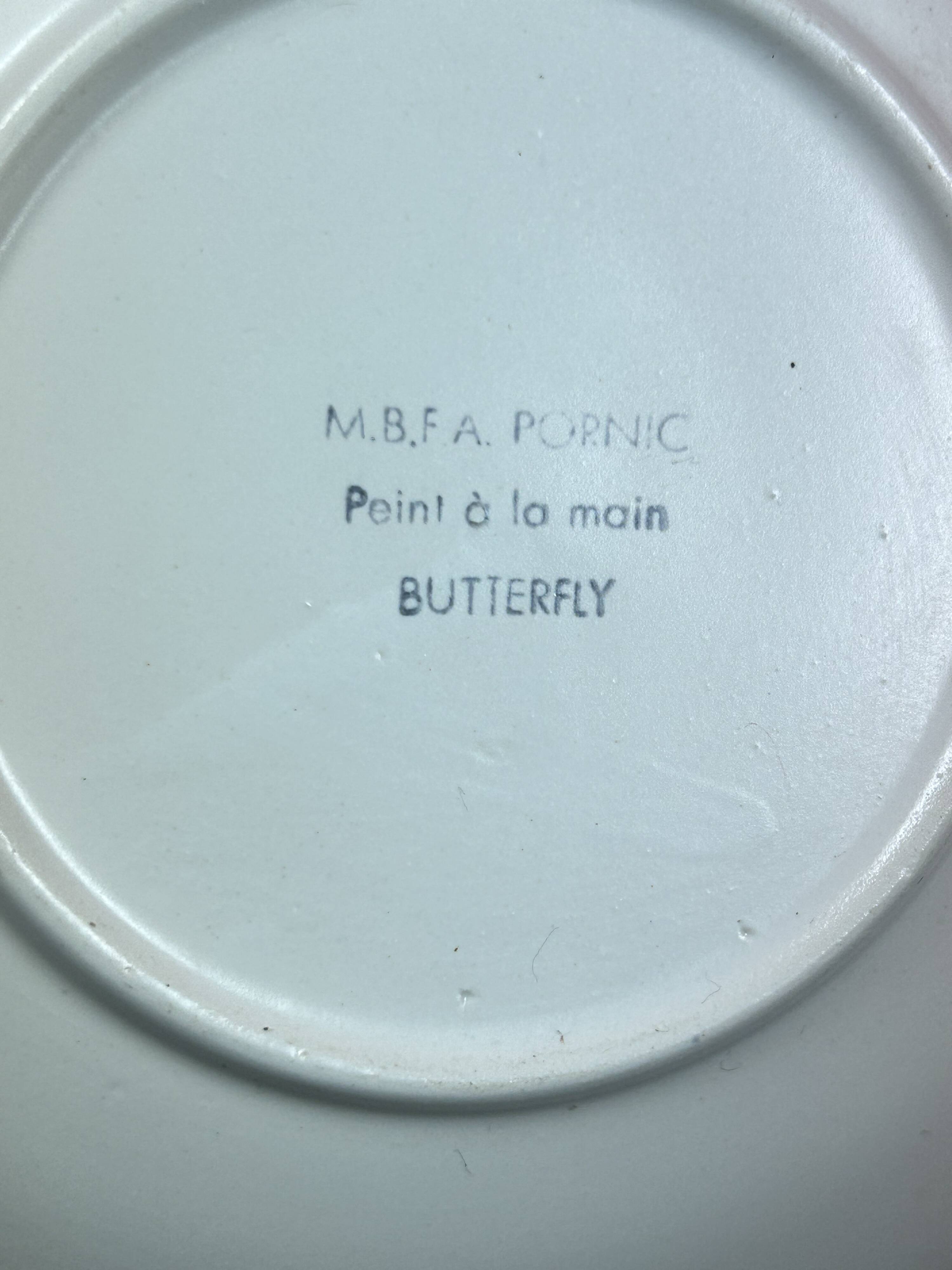 Set of 5 deep plates 21 cm in earthenware from MBFA Pornic model diff.