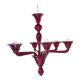 1990s Contemporary Translucent Red Murano Glass Chandelier