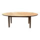 Oval solid wood dining table