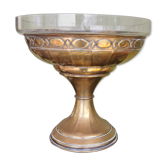 Brass and glass cup