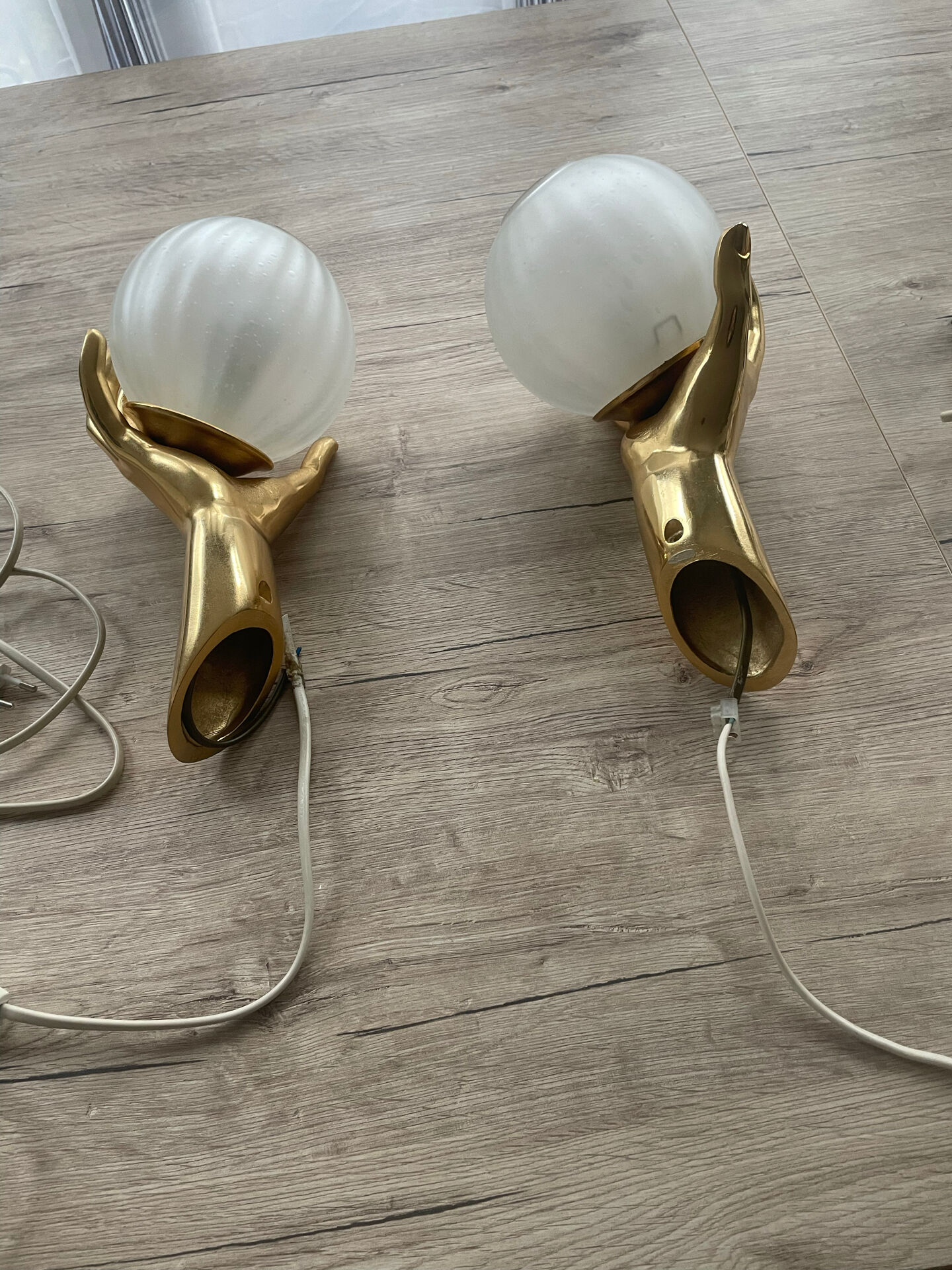 Lot de 2 appliques Arlus en bronze massif