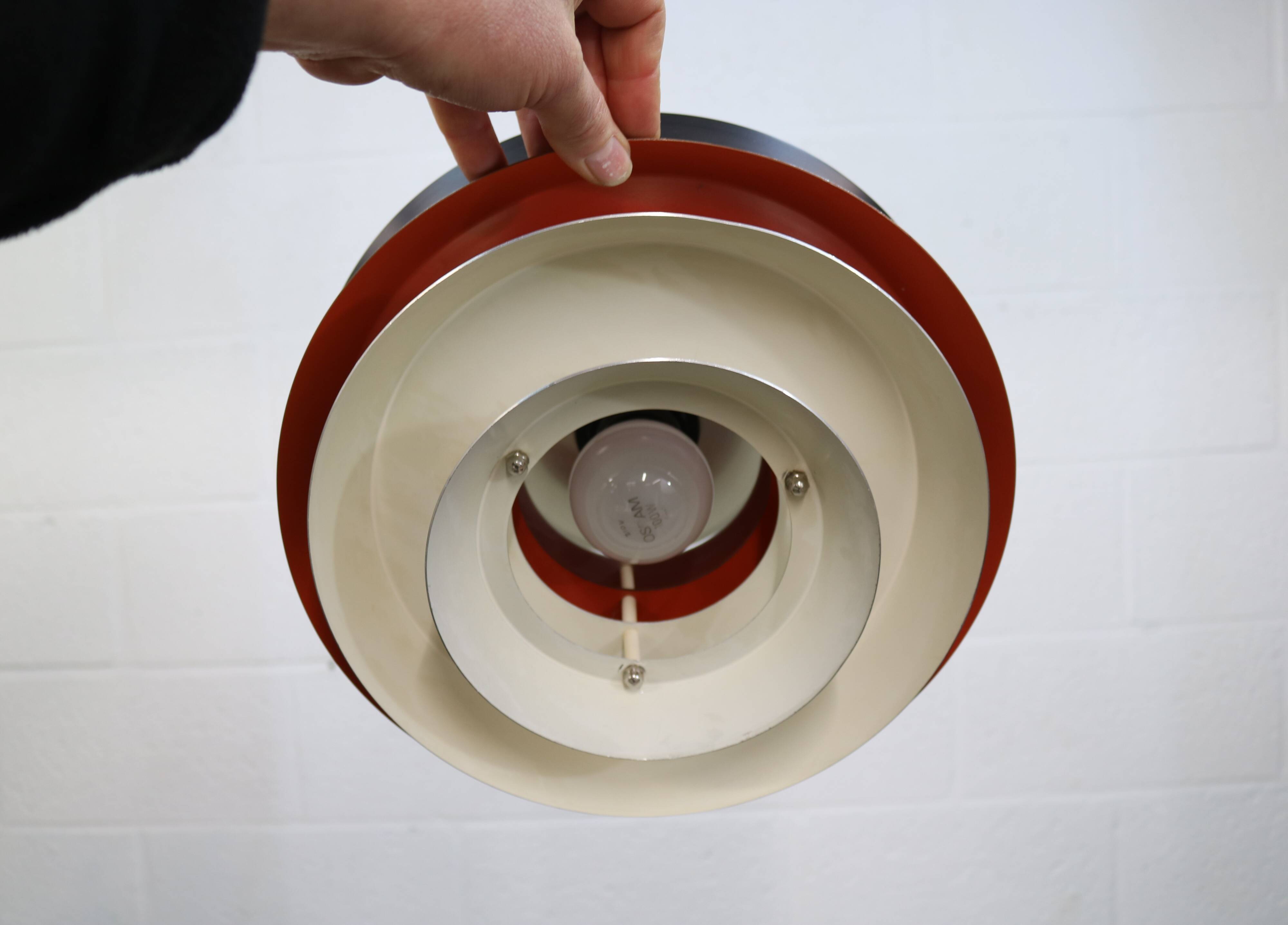 Large Swedish Lamp: Carl Thore Trava Model for Granhaga, 1970s Mid-Century