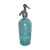 Siphon ancien, bouteille couleur bleue brasserie sources du petit st jean