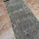 Moroccan silk hallway rug with cactus pattern: handwoven