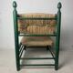 Fauteuil bas en paille de jonc français dans le style de Charles Dudouyt, années 1950