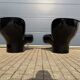 2x Joe Colombo Elda Longhi chair black on black, showroom condition!