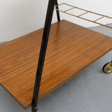Bar trolley in wooden formica, 1960